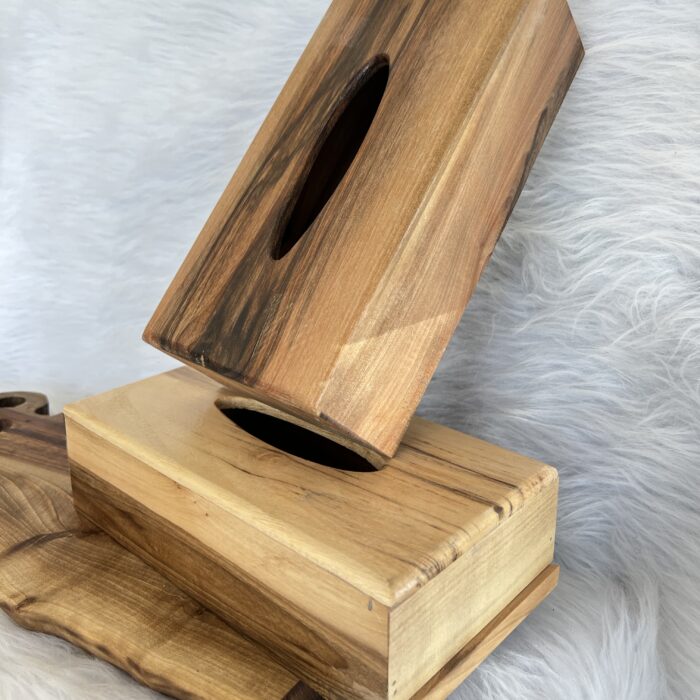 جا دستمال کاغذی چوبی گردو